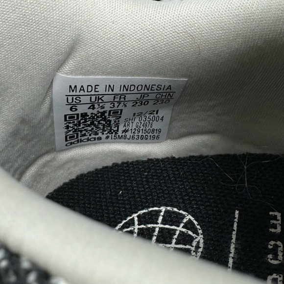 Adidas Swift Run 22 Leopard Cheetah Print Black White Running Shoes Size 6 - Picture 6 of 8